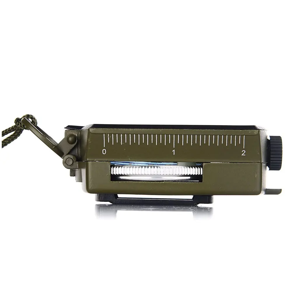 

Hiking Navigation Compass Luminous Waterproof Compass Zinc Alloy Shockproof with Pouch Lanyard English User Guide For Outdoor