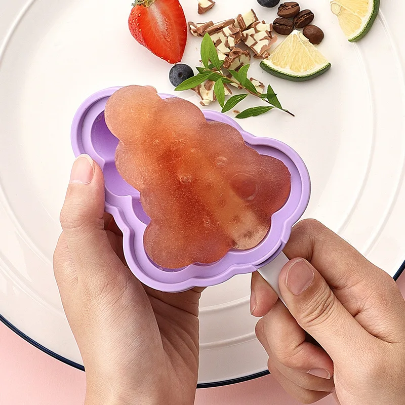Фото Детская DIY веселые мороженое модель силиконовая формочка для мороженого летние простые производства Фруктового мороженого на 2 штуки в упа... №2