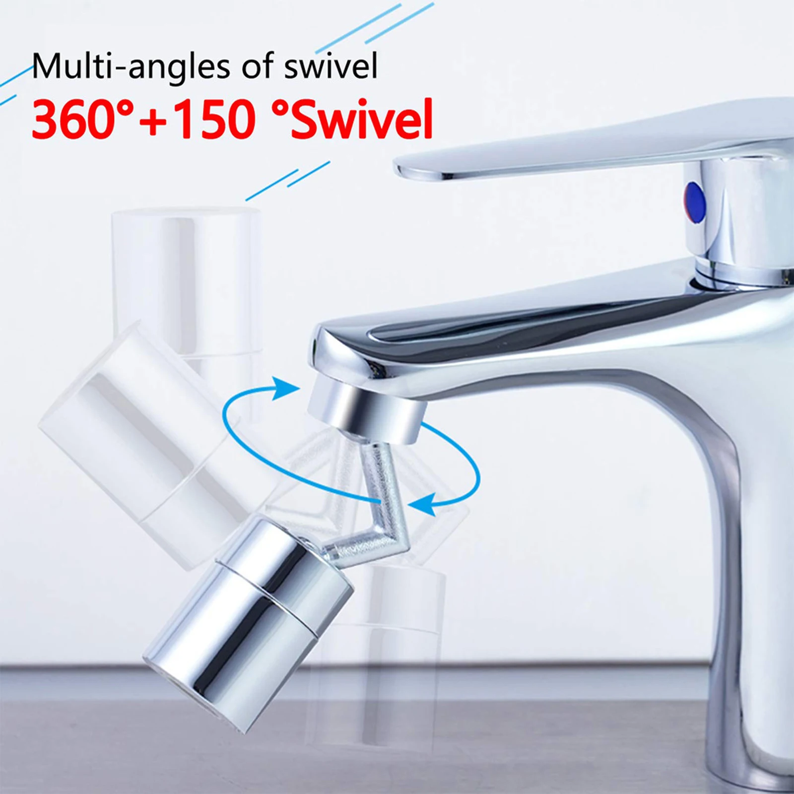

Splash Filter Tap Rotate Water Outlets Bathroom Basin Lengthen Extender Kitchen Faucets Tap External