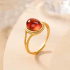Новинка S925 Стерлинговое Серебро позолоченные Натуральные Большие кусочки гранат ретро милые простые элегантные женские регулируемые Открытые Кольца K0109