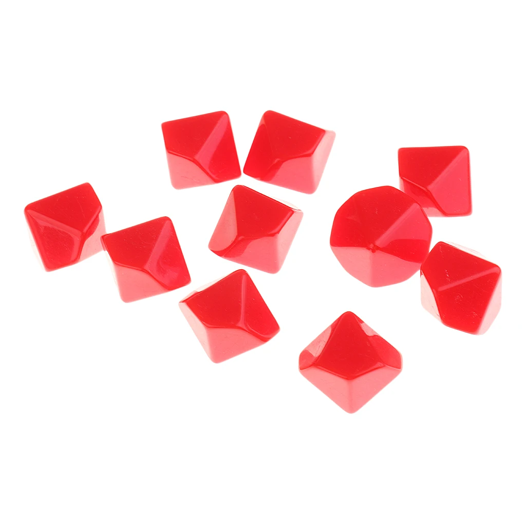 10 Pieces 10-sided Blank Dice D10 Die DIY Table Card Game Props | Спорт и развлечения