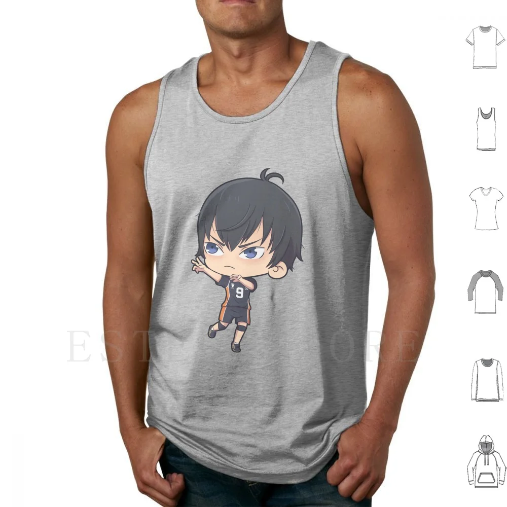 

Майки Kageyama, жилет, хлопковые майки Haikyuu Haikyu Kageyama Hinata Kenma Oikawa Chibi, аниме Karasuno
