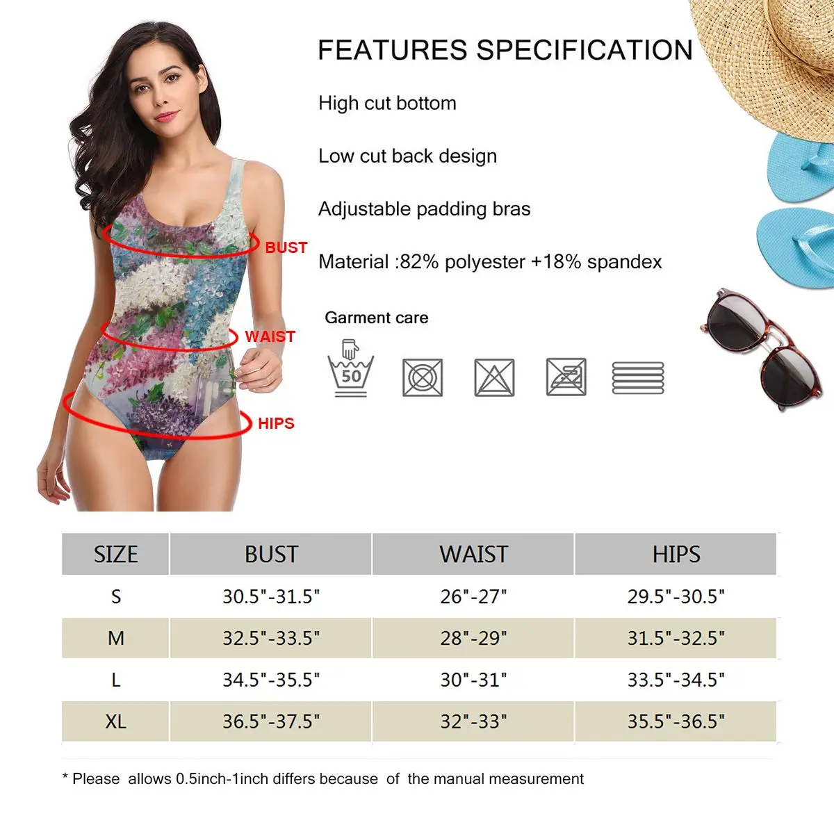 

Women 2021 Swimsuit Flower Art Painting One Piece Swimsuit Women Sexy Bodysuit Monokini Swimwear Bathing Suit