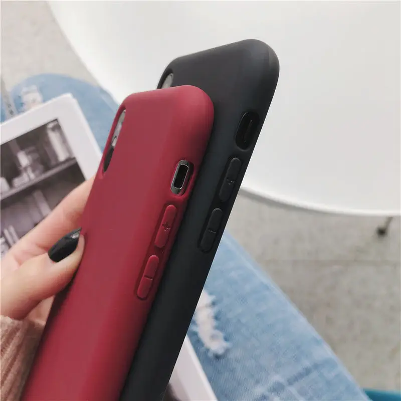 NEW Solid Color Silicone Couples Cases For iphone XR X XS Max 6 6S 7 8 Plus Cute Candy Soft Simple Fashion Phone Case |