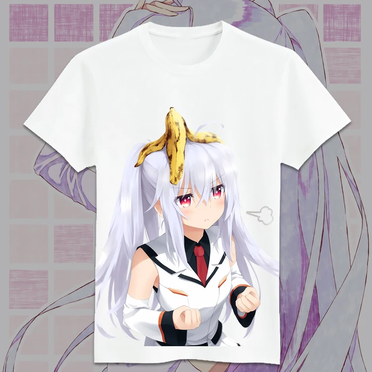 Японский аниме-футболка для косплея Plastic Memories Исла Кинушима Мичиру Картонная печать Летняя футболка Graphic Casual Top Tee on.