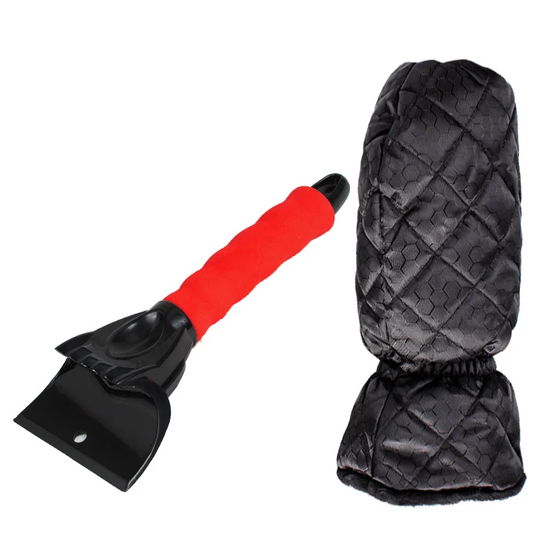 

2022 new Car Snow Shovel Ice Scraper Warm Gloves Window Snow Cleaning Tool Deicing Car-stying Snow Removal Set Accessories