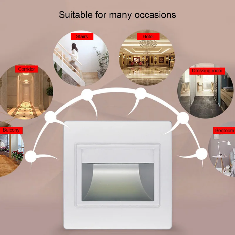 Экономичный светодиодный настенный светильник потолочный 1 5 Вт для лестницы