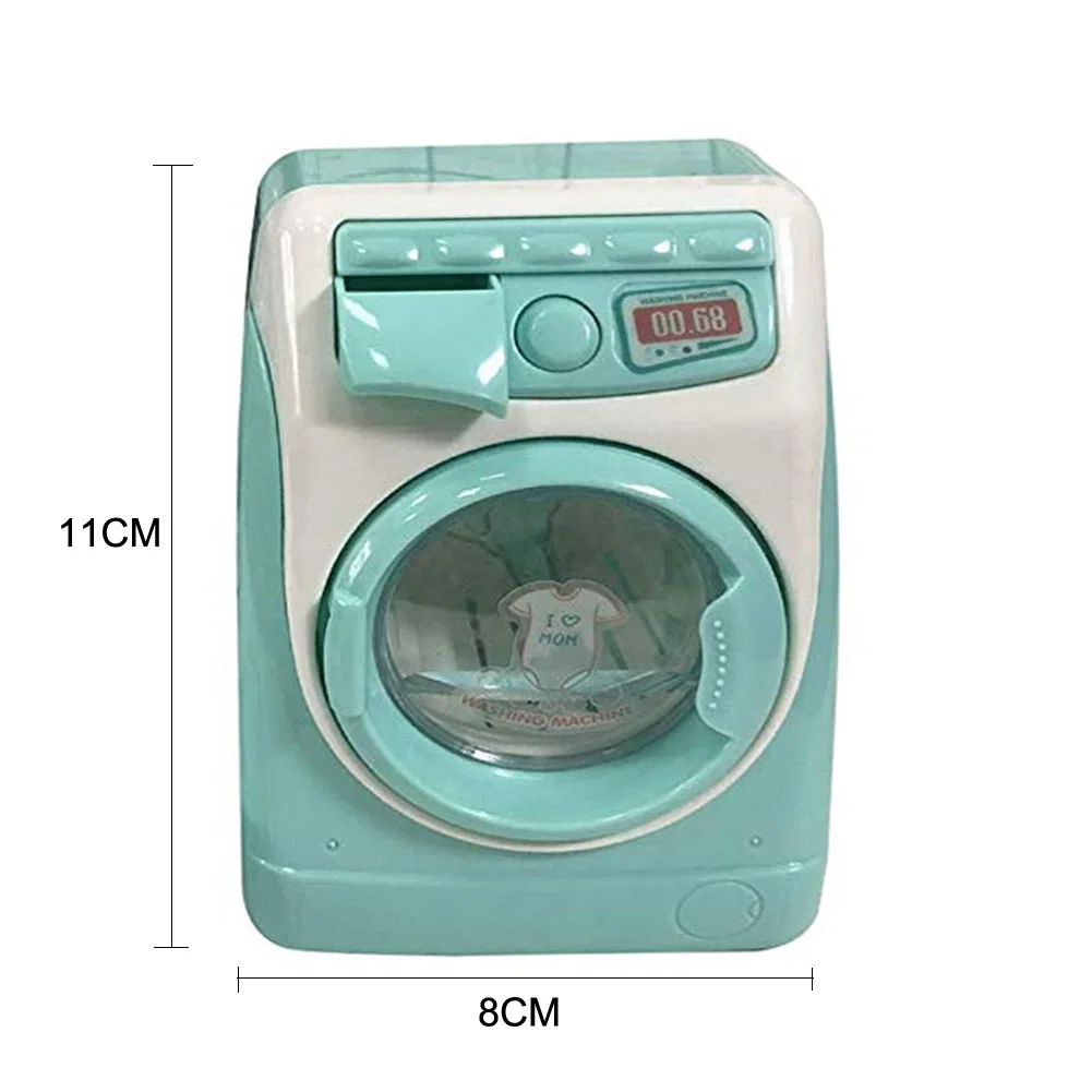 

Mini Electric Washing Machine Cosmetic Sponge Makeup Brushes Cleaner Wash Toys Children House Play Doll House Accessories