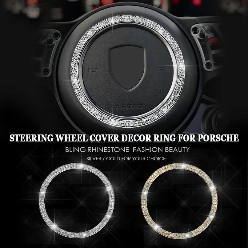 Bling Car Steering Wheel Decor Ring Sticker Cover For Porsche Macan 718 Panamera | Автомобили и мотоциклы