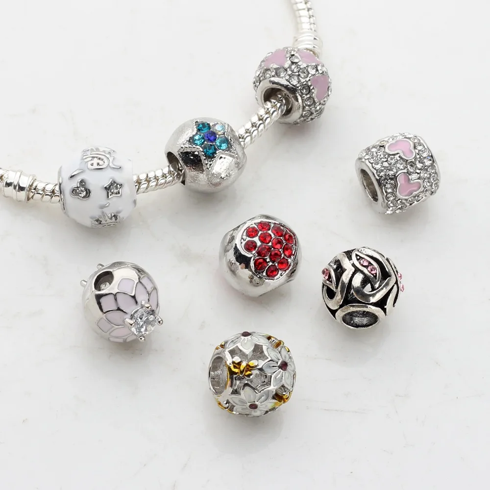 2022 New Fashion Alloy Inlaid Haoshi Color Macroporous Beads Necklace Bracelet Handmade Accessories Various Styles Best Sellers