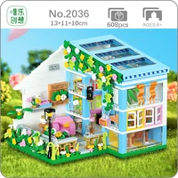 wl 2036 fairytale town sunshine flower house plant shop city street 3d model mini blocks bricks building toy for children no box
