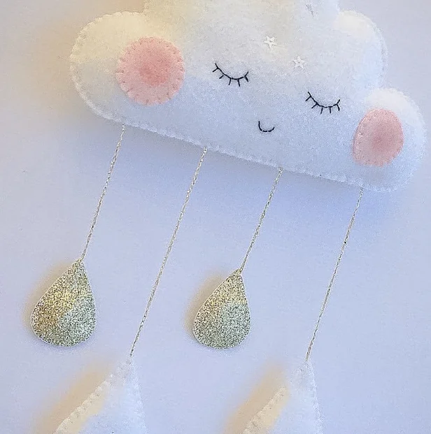 

Wall Decor Home Decoration Children's Tent Cloud Felt Pendant For Room