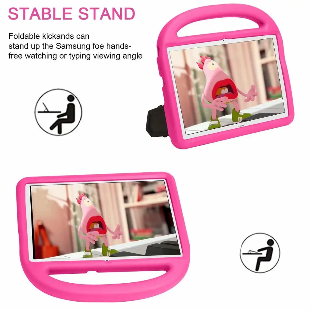 

Black Shockproof Cover Huawei Honor 5 Tablet Tempered Glass Case Huawei Mediapad T5 10 Case Kids EVA Shockproof 10.1 inch shell