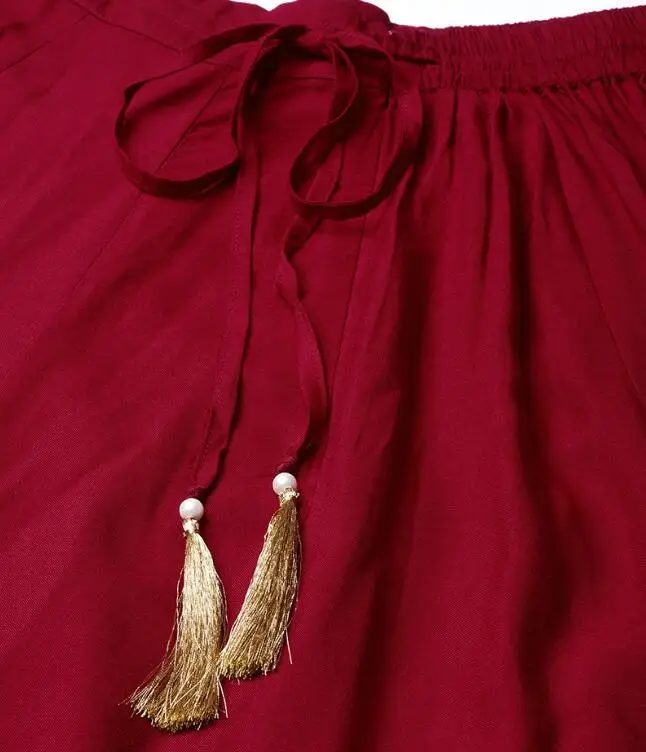 Женская юбка в этническом стиле хлопковая танцевальная Leng Ha для выступлений