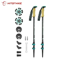 195gpc carbon fiber external quick lock trekking pole hiking collapsible stick nordic walking stick shooting crutch senderismo