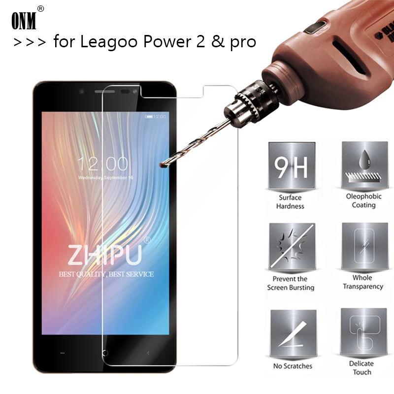 Закаленное стекло для Leagoo Power 2 защита экрана 2.5D 9H Премиум Pro защитное