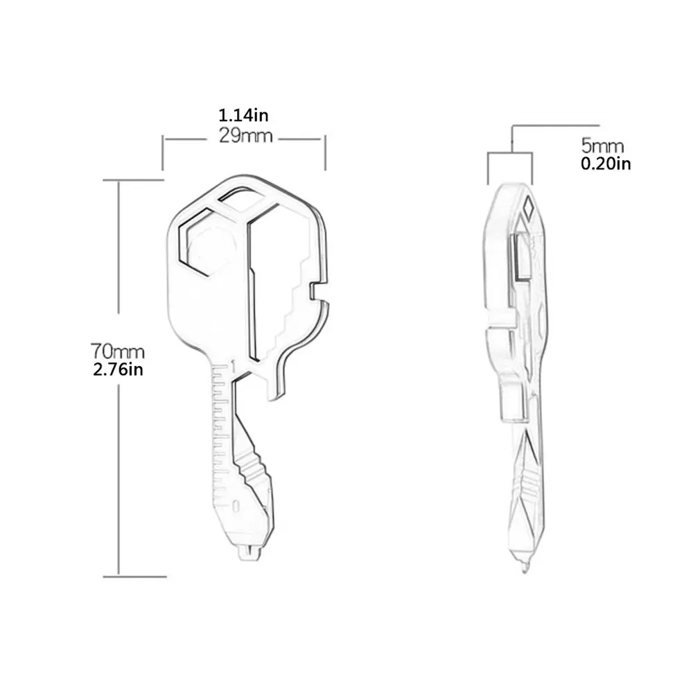 

24 In 1 Multi-Function Key Tool Outdoor Camping Tool Multi-Function Portable Universal Wrench Cutting Line