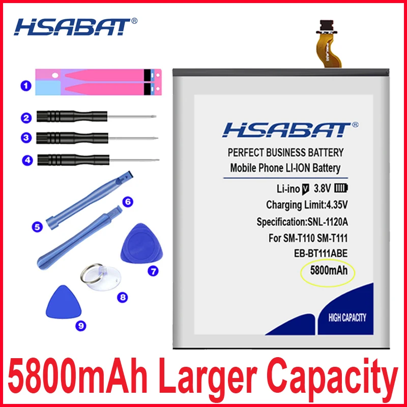 HSABAT 0 цикл 5800 мач фотоаккумулятор для Samsung Galaxy Tab Tablet 3 Lite 7 3G фотосессия T116