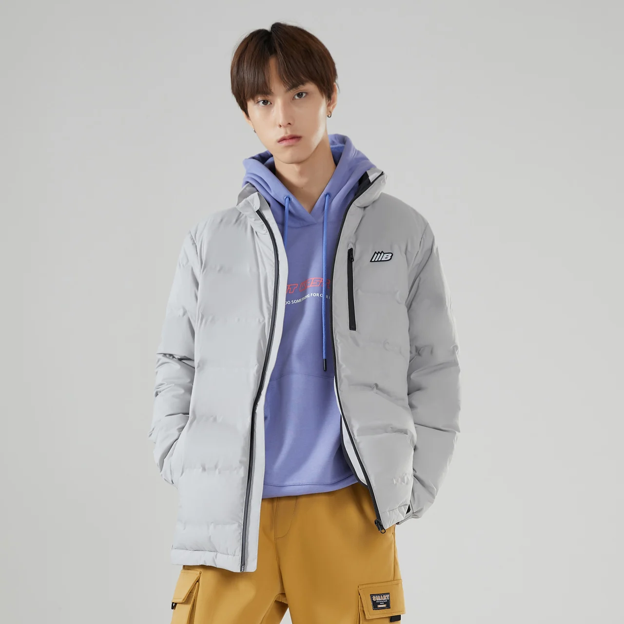 Metersbonwe Down Jacket Men Winter Warm 90% Gray Duck Down Men Anti-snow Stand-up Collar Down Coat Brand Outerwear Warm Coat
