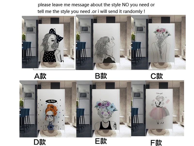 Стеклянная наклейка индивидуального размера Электростатическая Декоративная