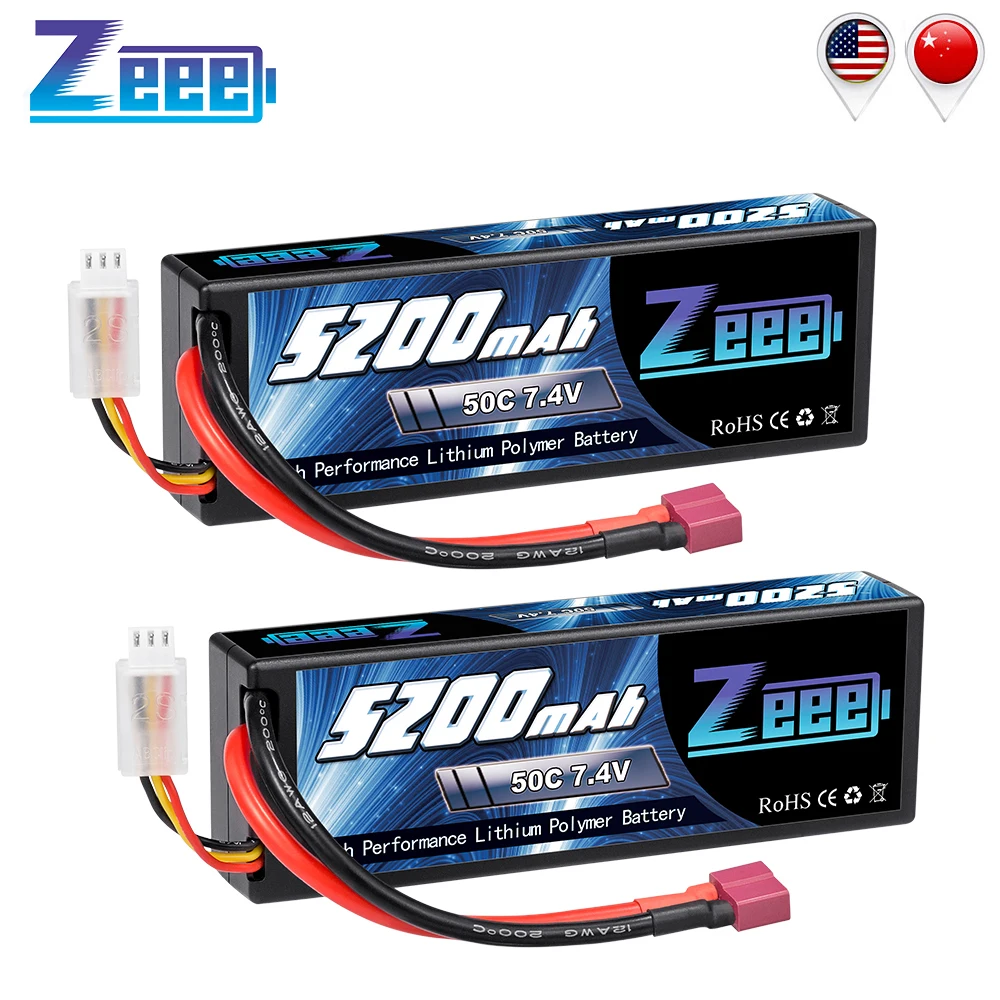 Bater&iacute;a lipo Zeee de 520mah para veh&iacute;culos de control remoto, pila de litio y pol&iacute;mero con enchufe, 7,4 v 50c para carro, camiones, helic&oacute;ptero y barcos de autocontrol-0