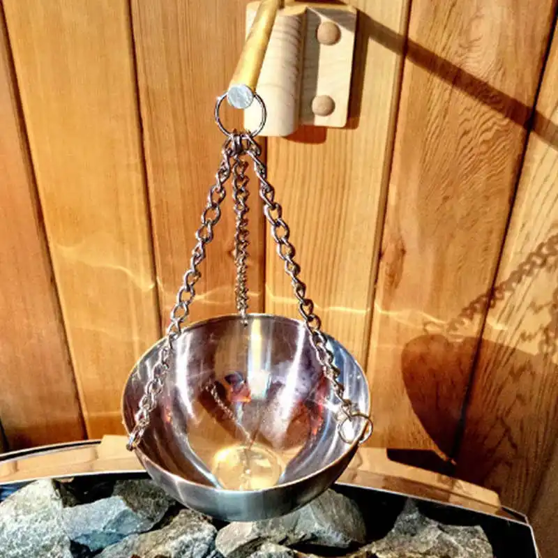 20cm Stainless Steel Sauna Aromatherapy Bowl Essential Oil Holder Room Accessories Supplies |