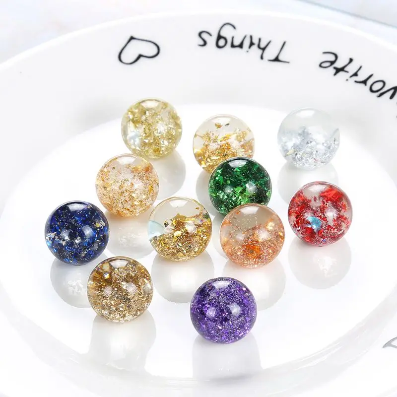 

2021 New 12 Color Gold Silver Foil Paper Sequins Resin Mold Fillings Resin Jewelry Making