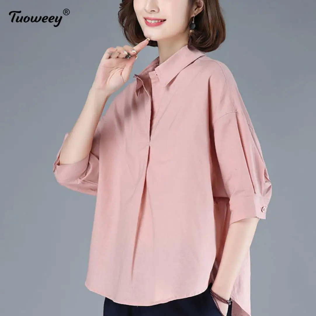 

3XL размера плюс Туника Топы эстетические длинные рубашки винтажные свободные блузки женские черные Блузы Mujer De Moda 2021 летний корейский стиль