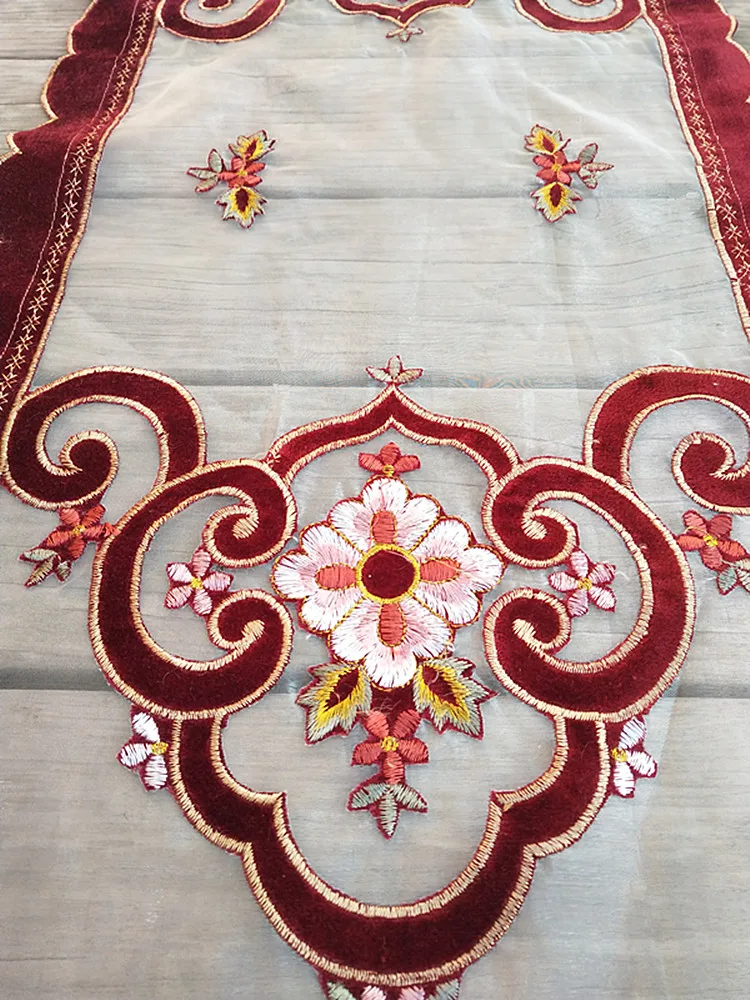 Роскошная кружевная атласная Скатерть с вышивкой тканевая скатерть флагом для