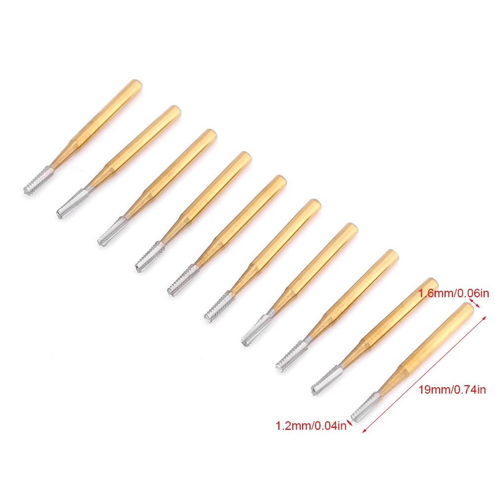 

10pcs FG-1958 Tungsten Carbide Steel Dental Crown High-Speed Cutting Burs