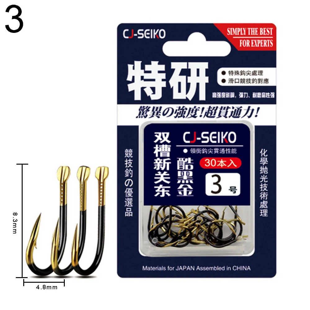 

30Pcs Fishing Hooks Alloy Fishing Barbed Hook Worm Bait Fishhooks Fish Lures Holder Fishing Tackle Tools Accessories