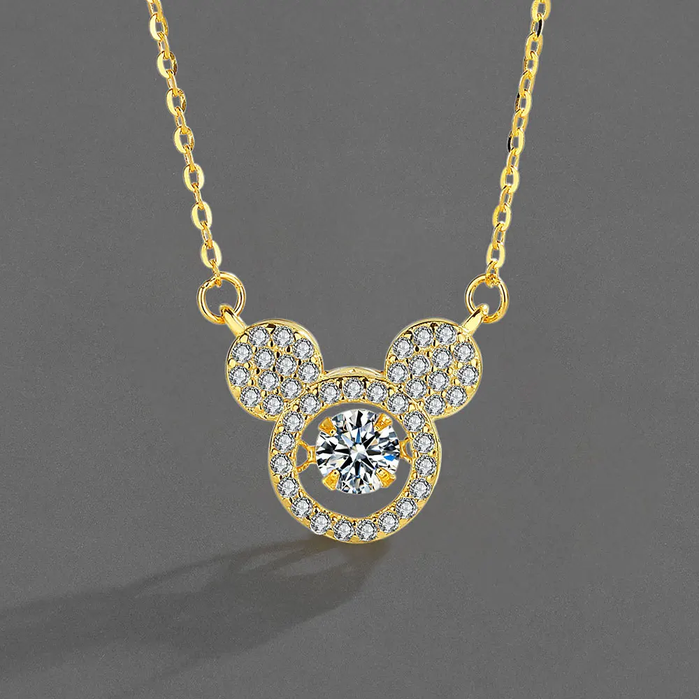 2021 модное ожерелье с подвеской в виде Мыши из циркония для женщин ювелирные