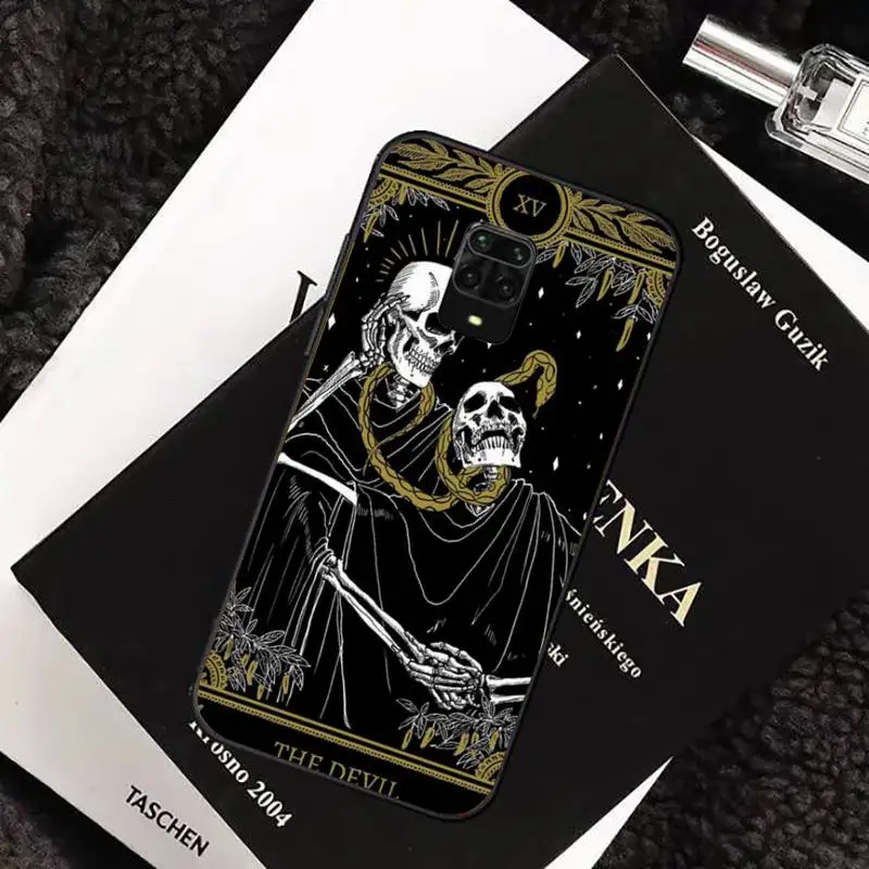 

skull Tarot Phone Case For xiaomi redmi note 10 9 9s 8 8t 7 pro max mi note 10 lite pro funda
