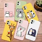 Чехол для iPhone 13 Pro, 12 Pro Max, 11 pro max, 7 plus, 6, 8 Plus, X, XS MAX, XR, ТПУ, с милыми рисунками кошек, собак, жирафов