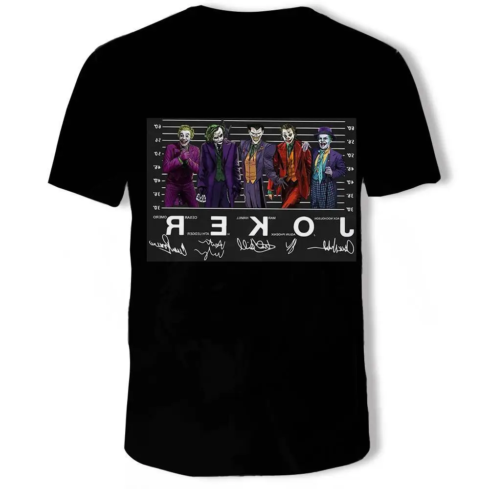 

3d Clown T -Shirt Men Joker 3d Full Print Fashion Short Sleeves Tees Harajuku Hip -Hop Tshirt Summer Tops