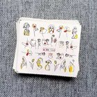 Переводные наклейки для дизайна ногтей, абстрактные линии, наклейка на ногти водная, 12 шт.