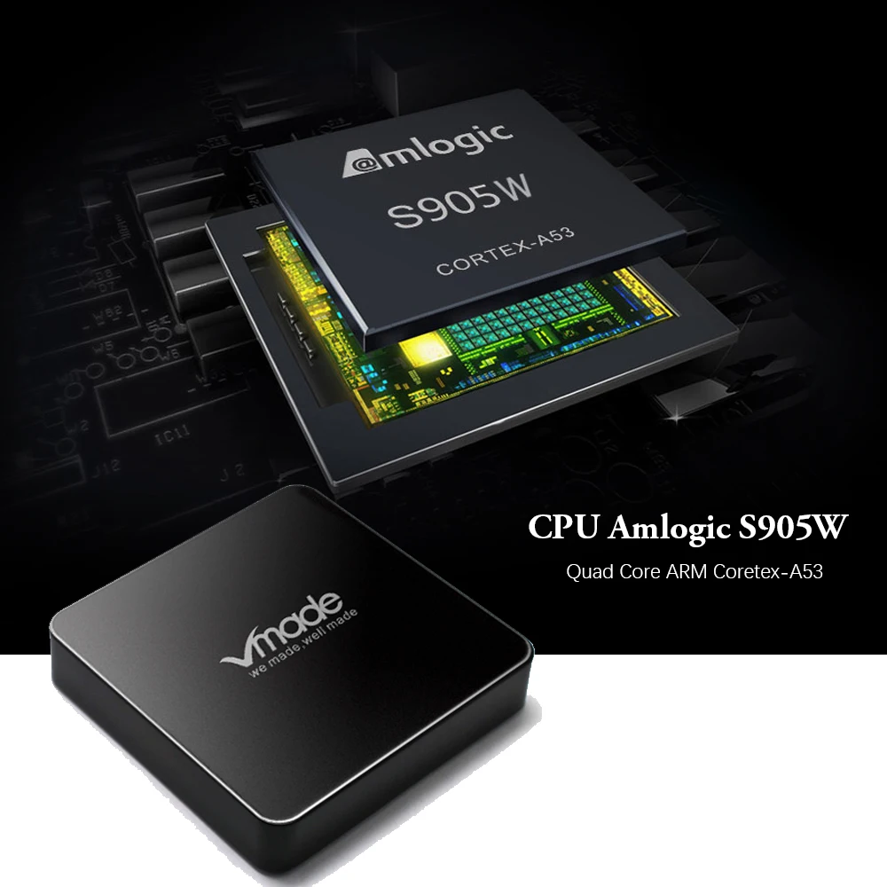 Vmade H.265/HEVC HD 4K Android 7 1 2 + 16GB IP ТВ M3U коробка Поддержка Youtube WI FI смарт медиаплеер Amlogic