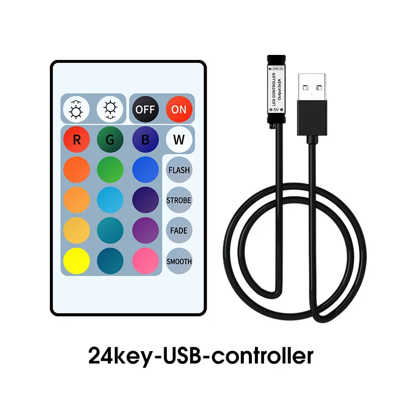 Цветная (RGB) 5V Светодиодные ленты USB 50 см-5 м Водонепроницаемый ПК светильник RGB