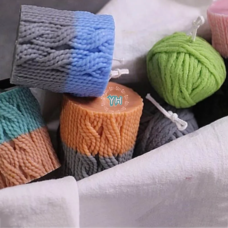 Силиконовая форма для свечи Вязаная Шерстяная творческого мыла|Формы свечей| |