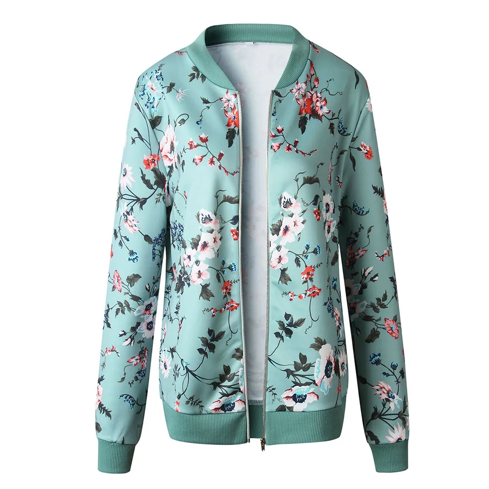 

Женская куртка-бомбер в стиле ретро на молнии