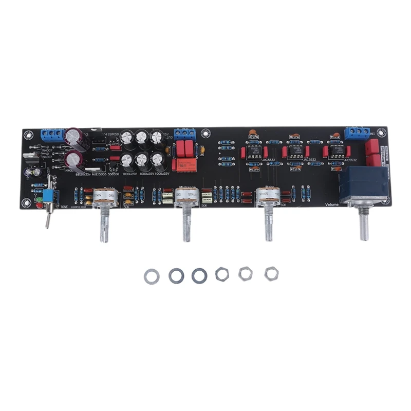 

JRC5532 Preamp Amplifier Tone Control Preamplifier Board Preamplificador Treble Bass Volume Adjustment R58F