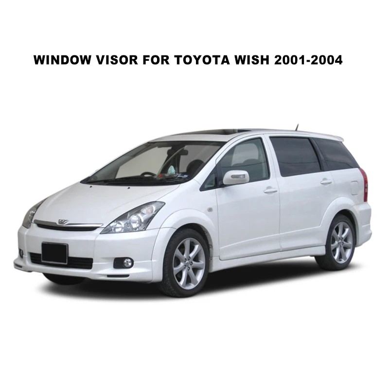 Дефлекторы боковых окон для Toyota Wish 2001 2002 2003 2004 черный козырек ветрозащитные