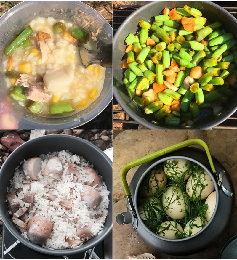 Походная посуда на 4-5 человек набор для готовки открытом воздухе кемпинга