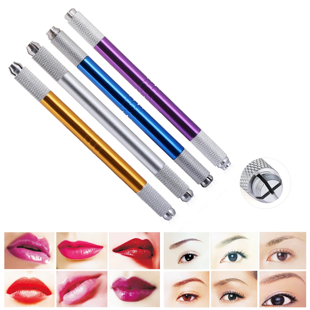 1 шт. 6 цветов двойная головка микроблейдинг Татуировка боди арт 3D вышитые ручки