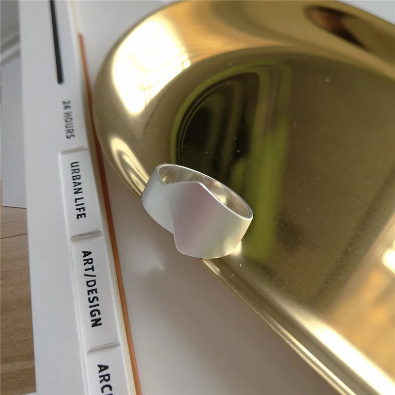 RUIYI 925 стерлингового серебра матовый светильник неправильные геометрические