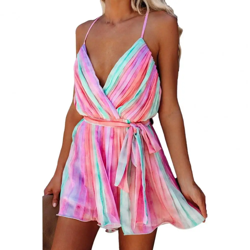 

Женское пляжное платье, с глубоким вырезом, без рукавов, свободного покроя, большие размеры, 2021, разноцветное бикини