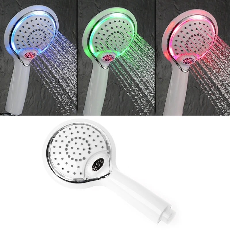 425D 3 цвета Led корпус ЖК ручной Насадки для душа с цифровым Температура