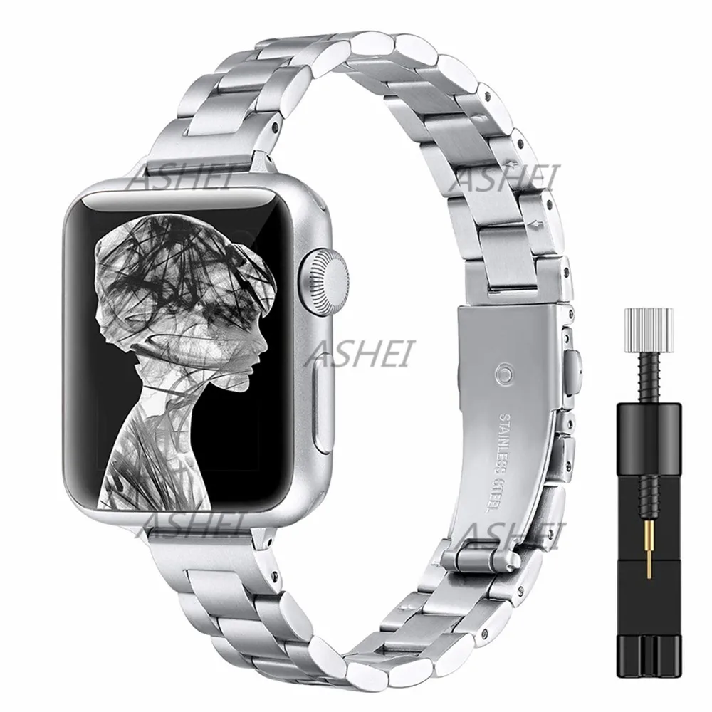 

Vrouwen Metalen Armband Voor Apple Horloge Se 40Mm 44Mm Band Serie 6/5/4/3/2/1 Slim Rvs Polsband Voor Iwatch Se 6 Bands
