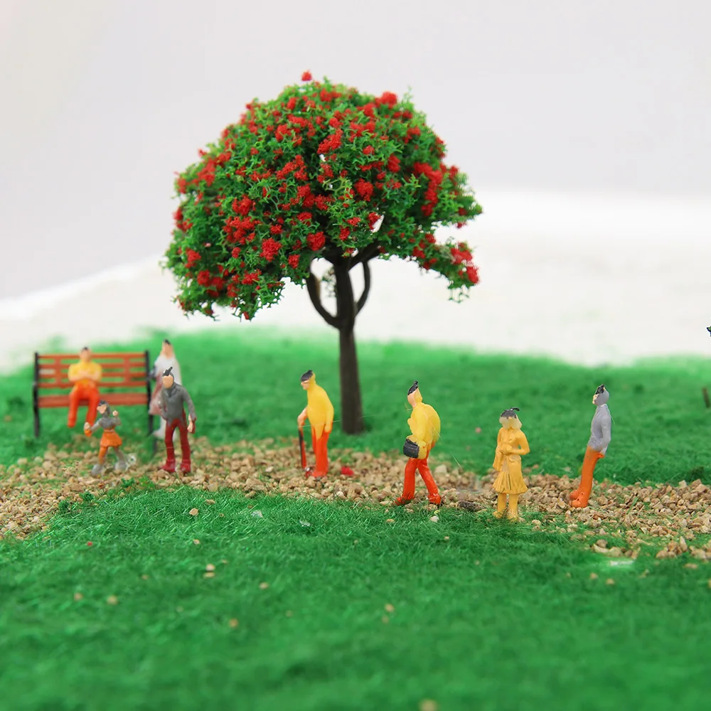 Миниатюрные окрашенные фигурки модель людей диорама 1:100-1:200 уличный пассажирский