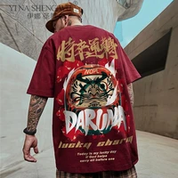 mens t shirts chinese japanese style lucky fashion printed short sleeve t shirts new summer hip hop casual tops tees streetwear